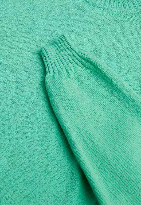 Paul Stuart Boucle Crewneck Turquoise | NZ_PAUL53947