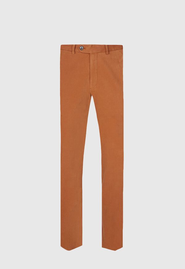 Paul Stuart Brushed Cotton Plain Front Newton Red | NZ_PAUL50866