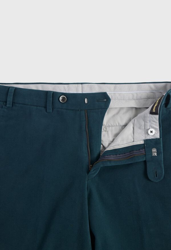 Paul Stuart Brushed Cotton Plain Front Newton Turquoise | NZ_PAUL48123