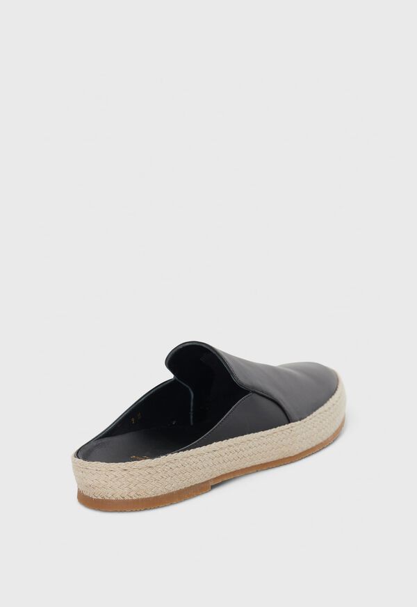 Paul Stuart Caribe Leather Espadrille Black | NZ_PAUL53981