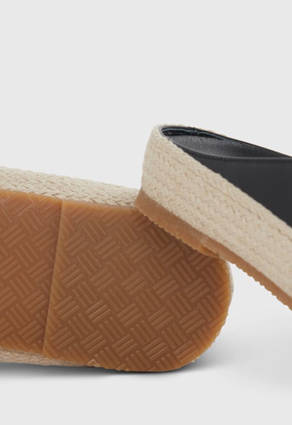 Paul Stuart Caribe Leather Espadrille Black | NZ_PAUL53981