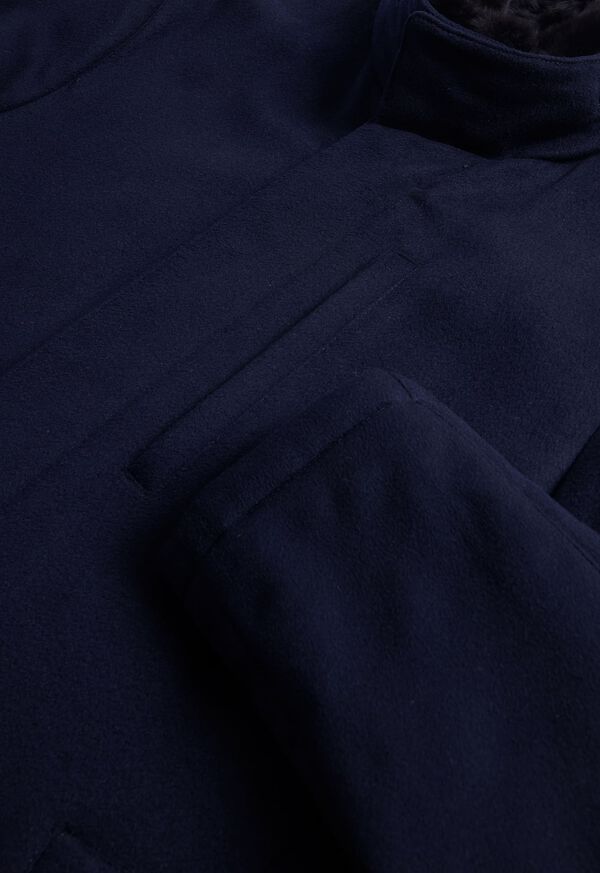 Paul Stuart Cashmere Car Coat Navy | NZ_PAUL83491