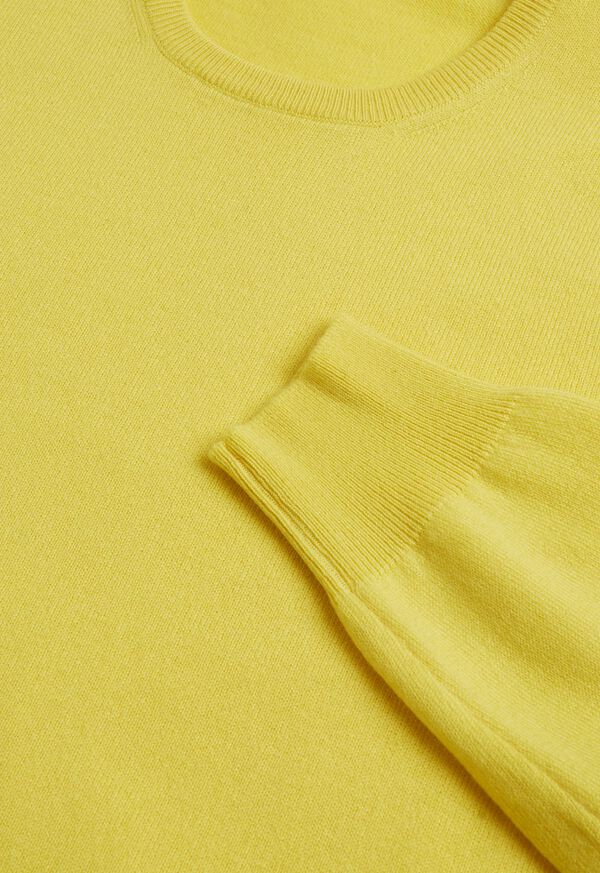 Paul Stuart Cashmere Crewneck Light Yellow | NZ_PAUL44251