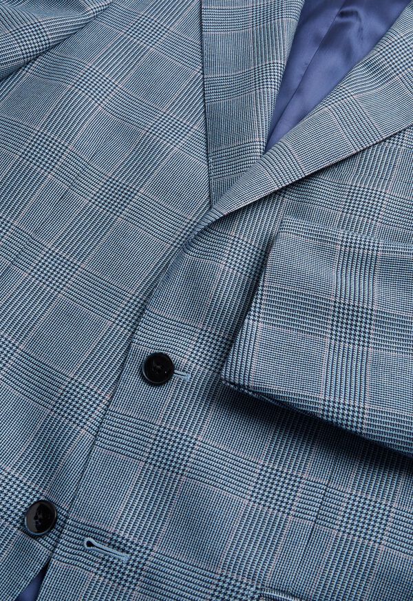 Paul Stuart Cashmere Glen Plaid Blue | NZ_PAUL93963