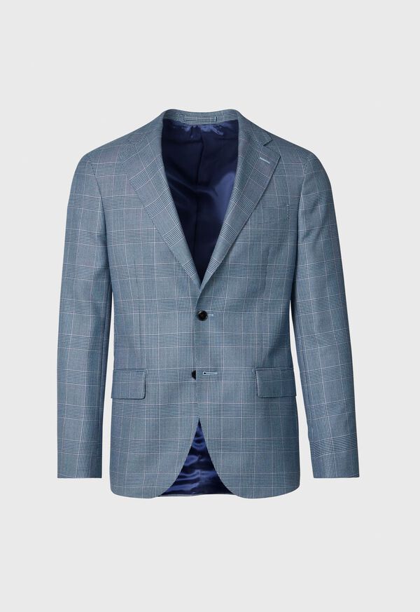 Paul Stuart Cashmere Glen Plaid Blue | NZ_PAUL93963