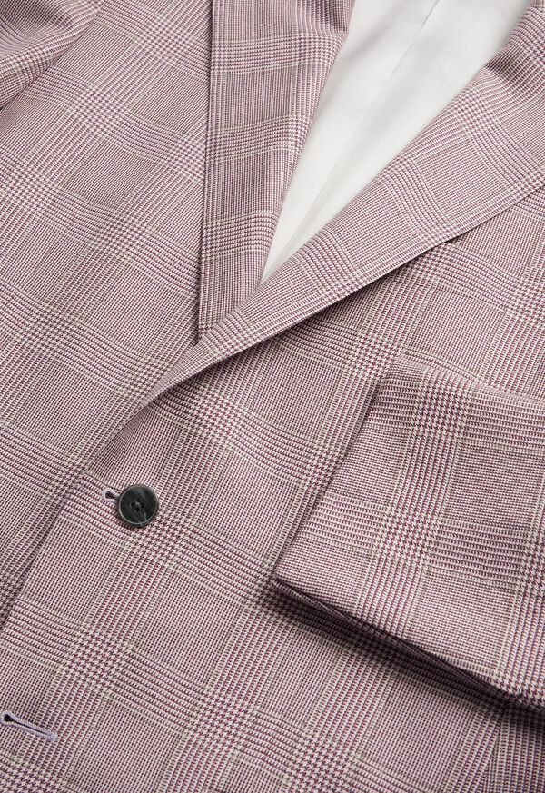 Paul Stuart Cashmere Glen Plaid Purple | NZ_PAUL44273
