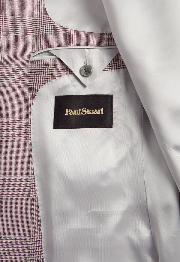 Paul Stuart Cashmere Glen Plaid Purple | NZ_PAUL44273