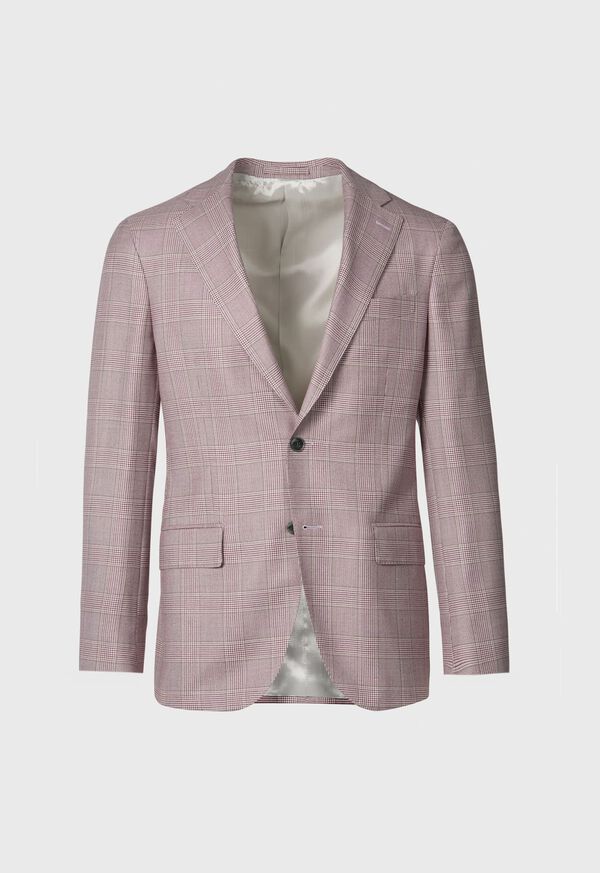 Paul Stuart Cashmere Glen Plaid Purple | NZ_PAUL44273