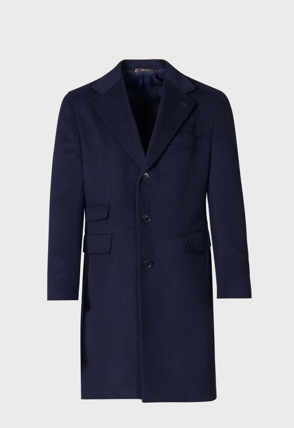 Paul Stuart Cashmere Overcoat Blue | NZ_PAUL87210