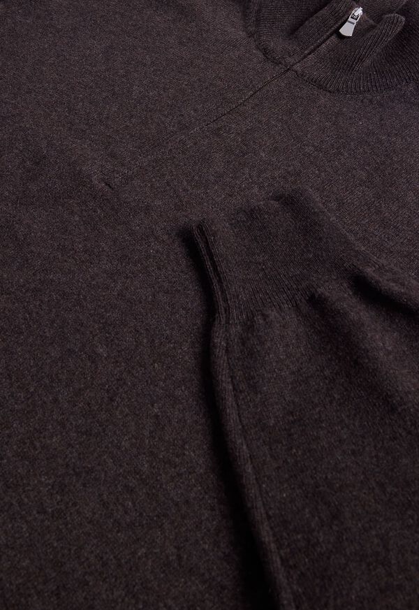 Paul Stuart Cashmere Quarter Zip Pullover Light Brown | NZ_PAUL97121