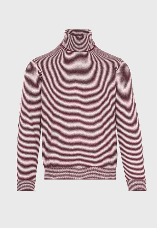 Paul Stuart Cashmere Stripe Turtleneck Brown | NZ_PAUL23138