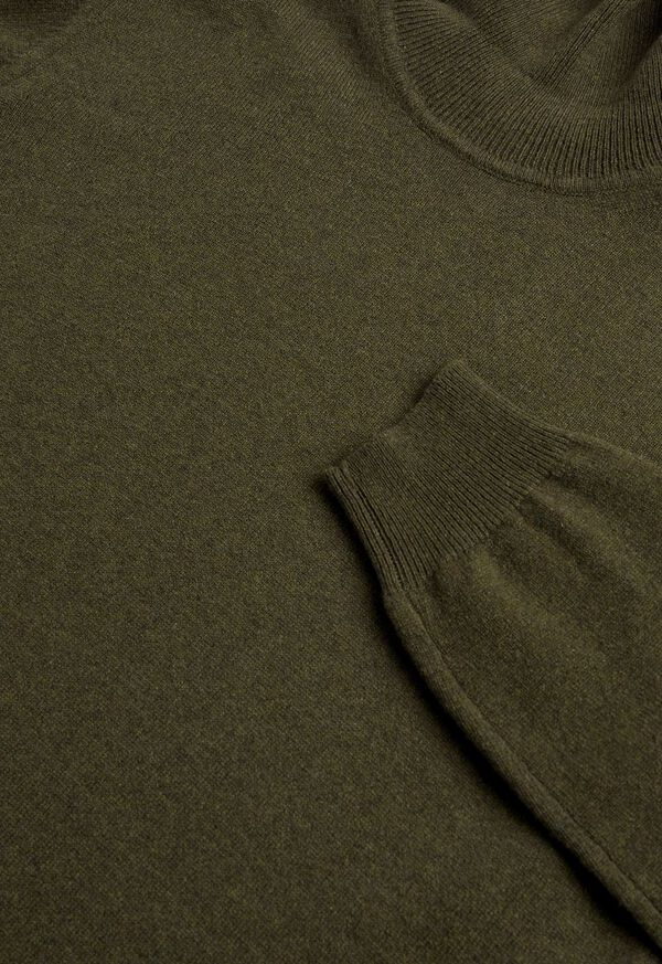 Paul Stuart Cashmere Turtleneck Olive | NZ_PAUL36528