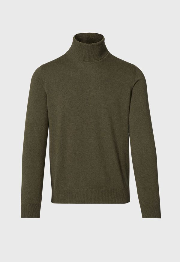 Paul Stuart Cashmere Turtleneck Olive | NZ_PAUL36528
