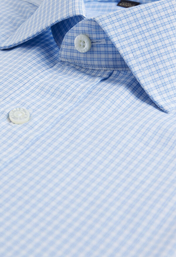 Paul Stuart Check Slim Fit Light Blue | NZ_PAUL84905
