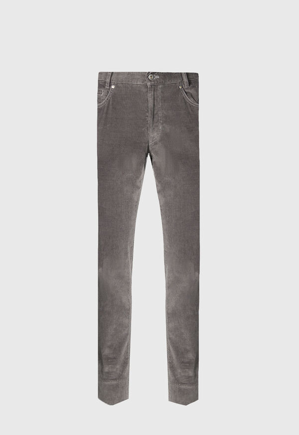 Paul Stuart Classic Five-Pocket Corduroy Grey | NZ_PAUL49575