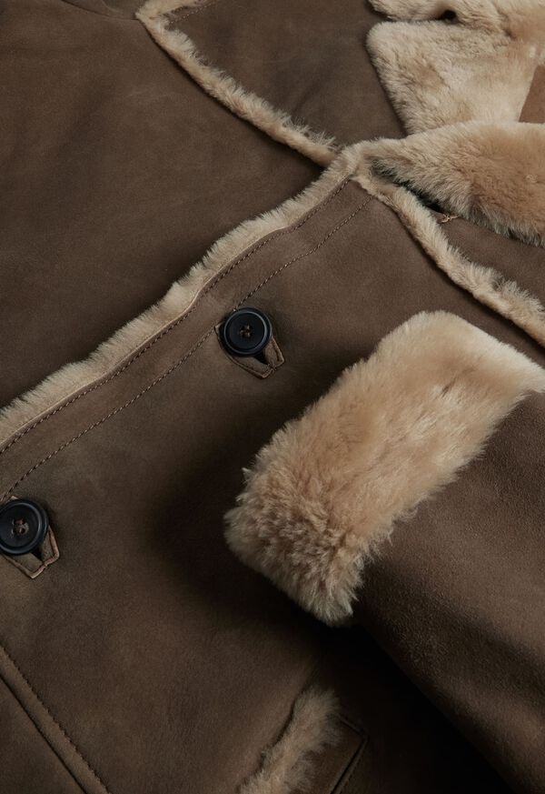 Paul Stuart Classic Shearling Coat Brown | NZ_PAUL81603