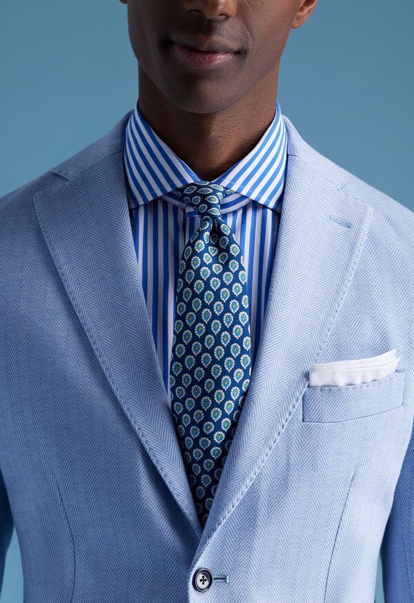 Paul Stuart Cotton Bengal Stripe Blue | NZ_PAUL69880