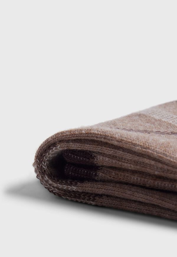 Paul Stuart Cotton Blend Argyle Brown | NZ_PAUL36205
