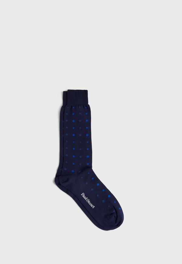 Paul Stuart Cotton Dot Navy | NZ_PAUL59051
