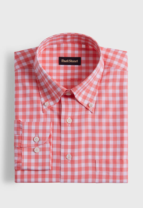 Paul Stuart Cotton Gingham Coral | NZ_PAUL52560
