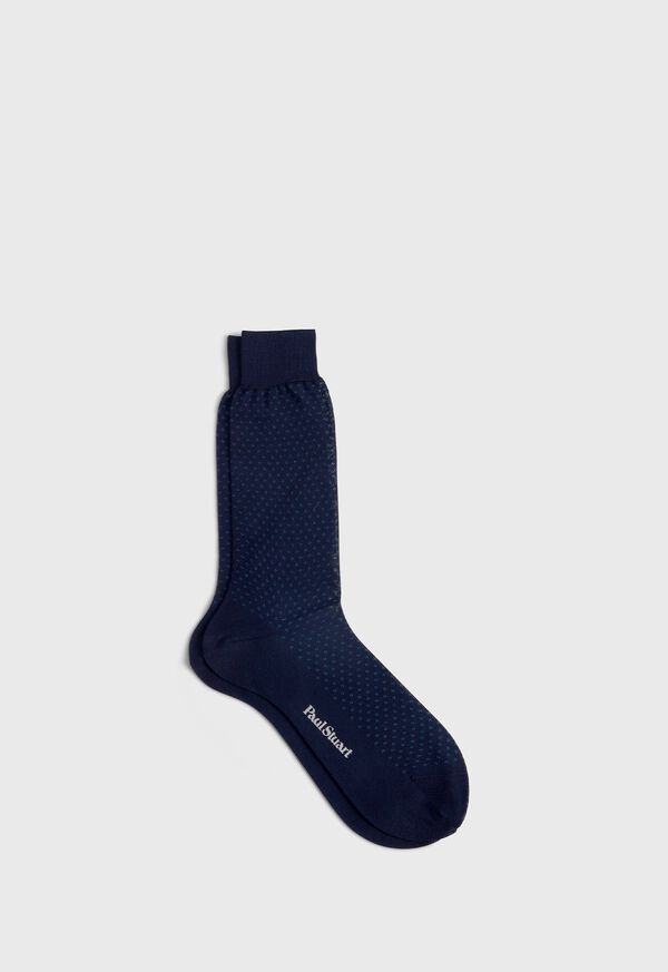 Paul Stuart Cotton Jacquard Navy | NZ_PAUL43983