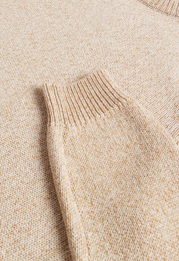 Paul Stuart Cotton Melange Crewneck Brown | NZ_PAUL90149