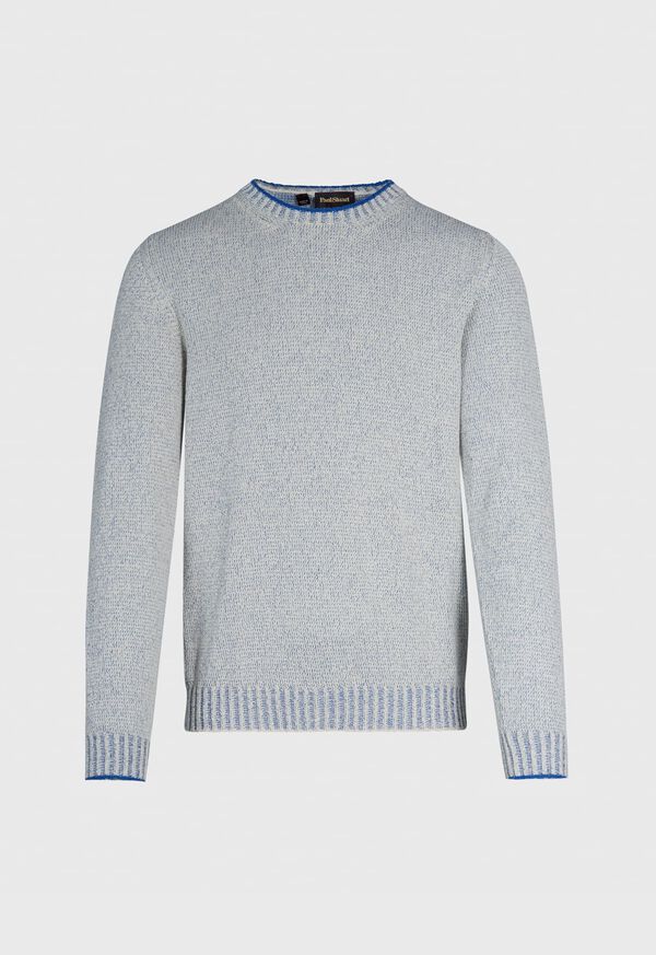 Paul Stuart Cotton Mouliné Crewneck Royal Blue | NZ_PAUL88355