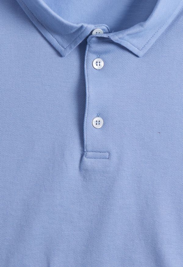 Paul Stuart Cotton Pique Short Sleeve Light Blue | NZ_PAUL69359