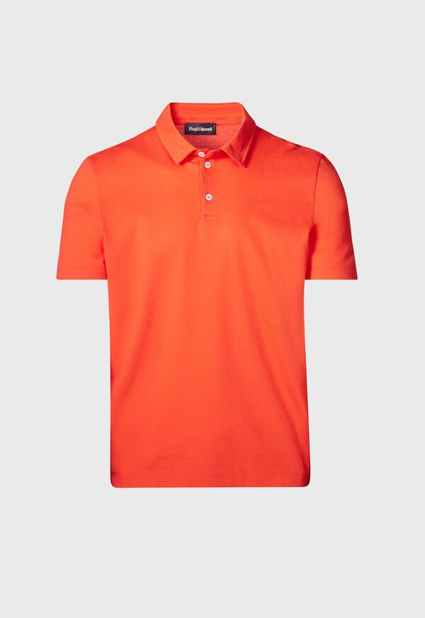 Paul Stuart Cotton Pique Short Sleeve Red | NZ_PAUL74026
