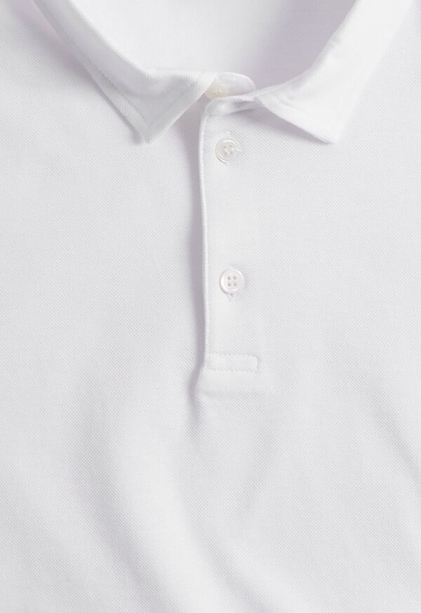 Paul Stuart Cotton Pique Short Sleeve White | NZ_PAUL87224