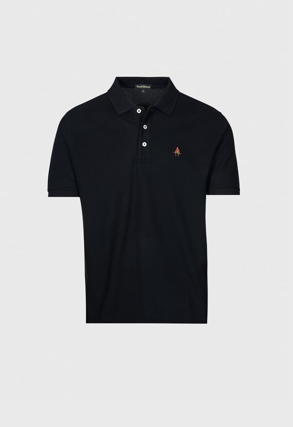 Paul Stuart Cotton Piqué Logo Black | NZ_PAUL46899