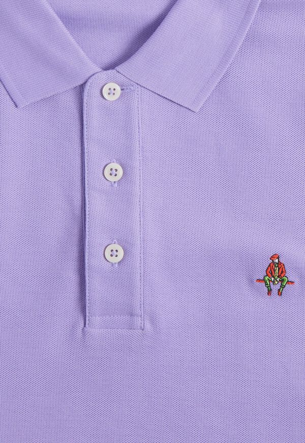 Paul Stuart Cotton Piqué Logo Lavender | NZ_PAUL23757