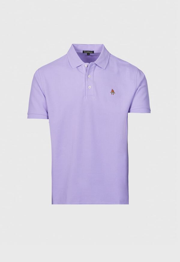 Paul Stuart Cotton Piqué Logo Lavender | NZ_PAUL23757