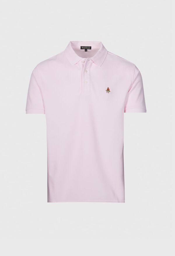 Paul Stuart Cotton Piqué Logo Light Pink | NZ_PAUL38697