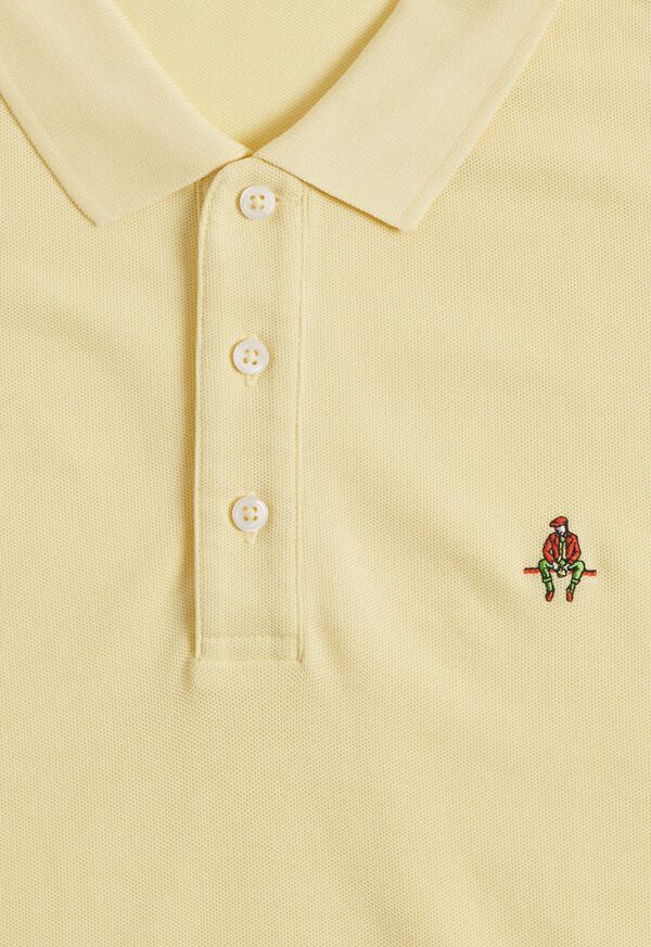 Paul Stuart Cotton Piqué Logo Polo Yellow | NZ_PAUL64242
