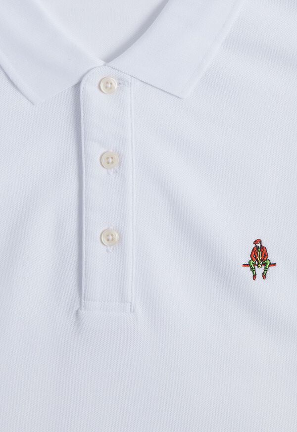 Paul Stuart Cotton Piqué Logo Polo White | NZ_PAUL67363