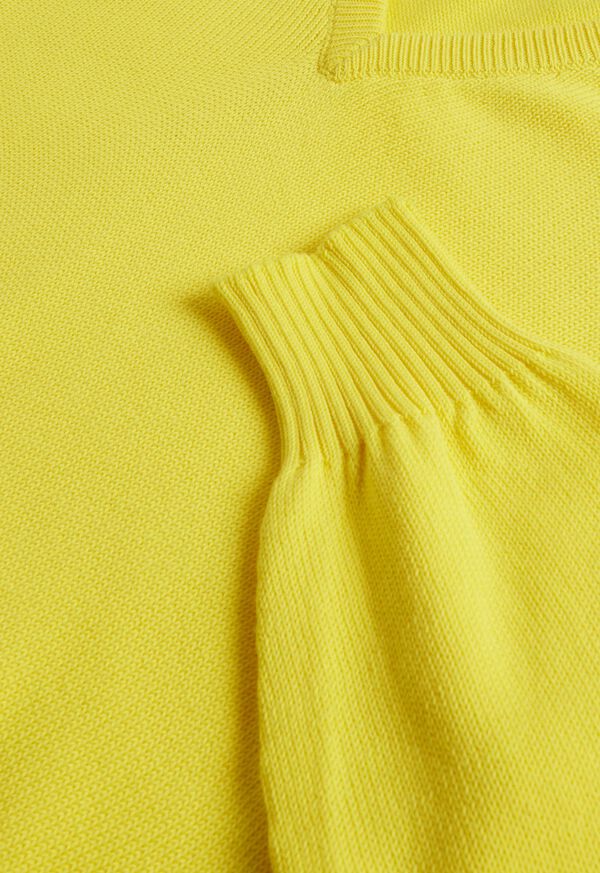 Paul Stuart Cotton V-Neck Lemon | NZ_PAUL21352