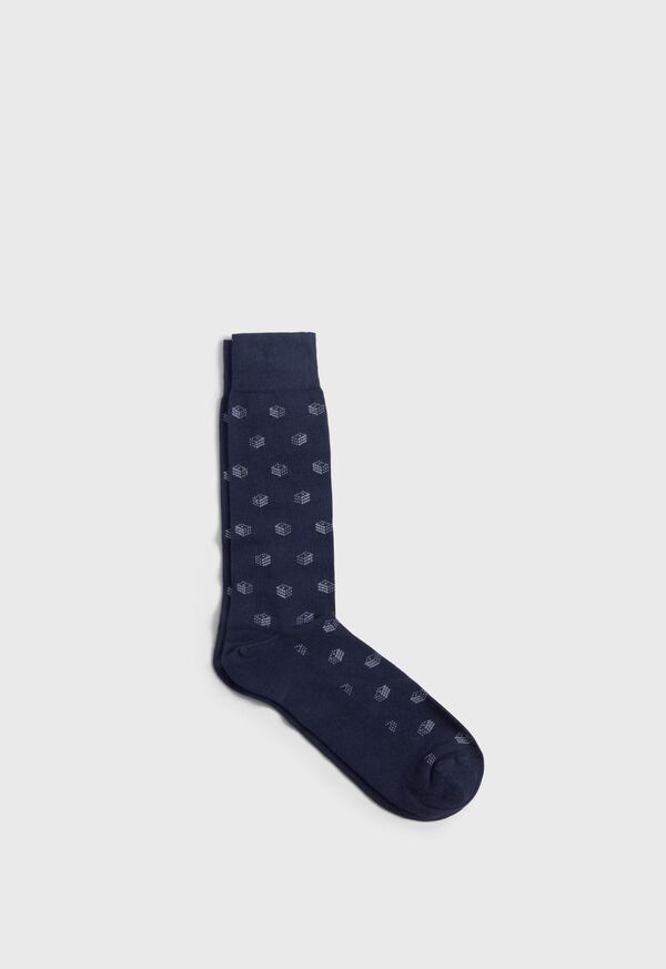 Paul Stuart Deco Motif Navy | NZ_PAUL81640