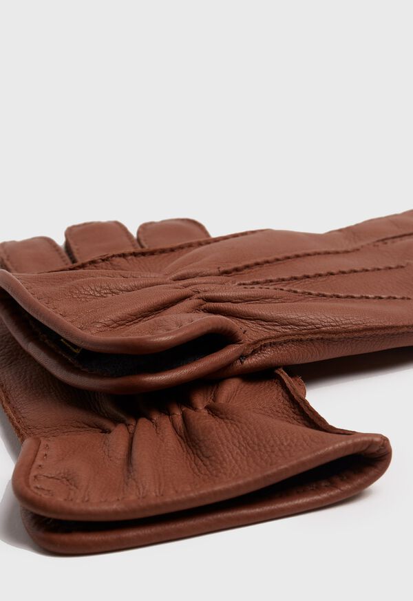 Paul Stuart Deerskin Leather Glove with Cashmere Lining Brown | NZ_PAUL81268