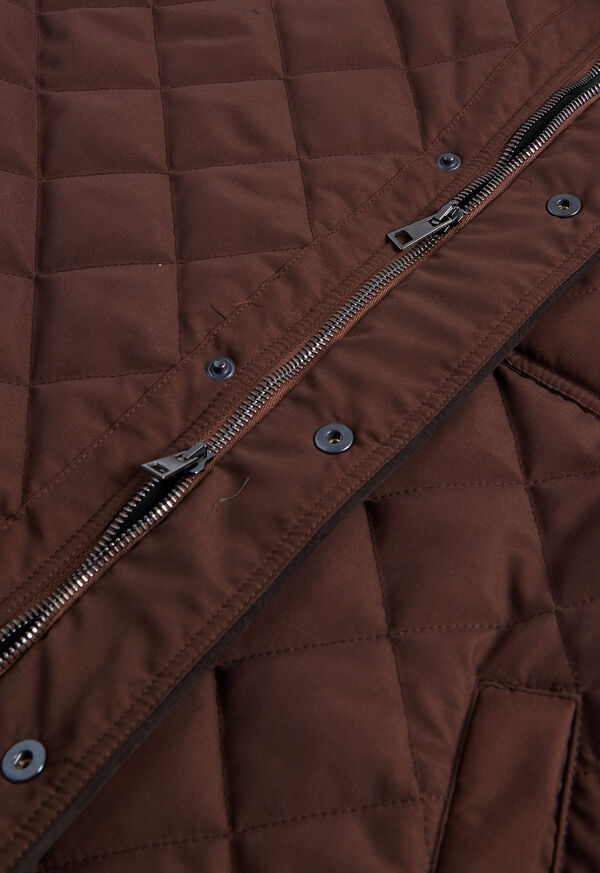 Paul Stuart Diamond Quilted Brown | NZ_PAUL59542