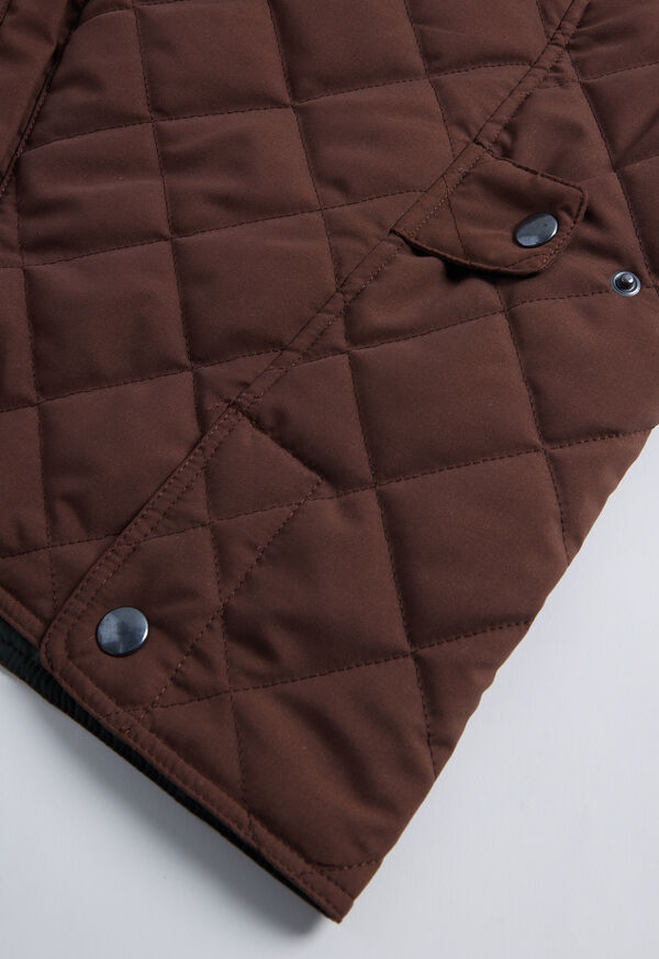 Paul Stuart Diamond Quilted Brown | NZ_PAUL59542