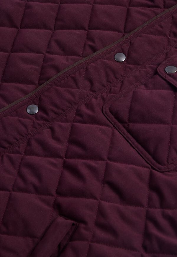 Paul Stuart Diamond Quilted Burgundy | NZ_PAUL16199