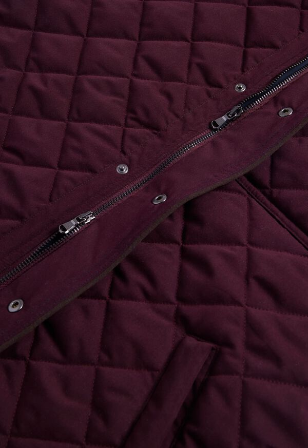 Paul Stuart Diamond Quilted Burgundy | NZ_PAUL16199