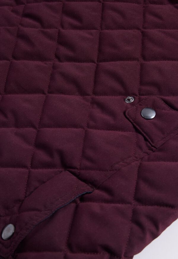 Paul Stuart Diamond Quilted Burgundy | NZ_PAUL16199