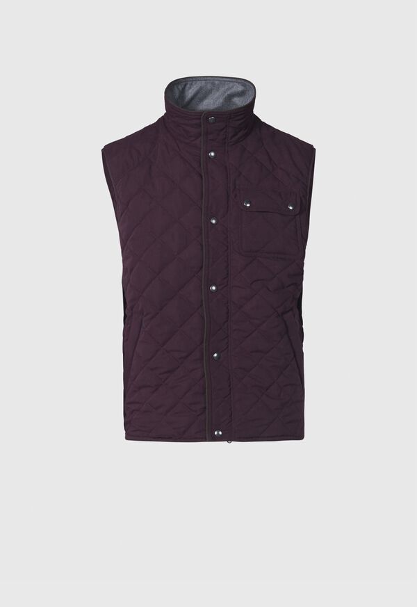 Paul Stuart Diamond Quilted Burgundy | NZ_PAUL16199