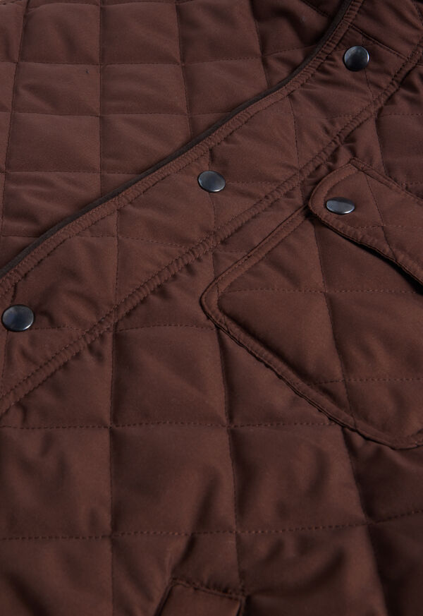 Paul Stuart Diamond Quilted Vest Brown | NZ_PAUL79620
