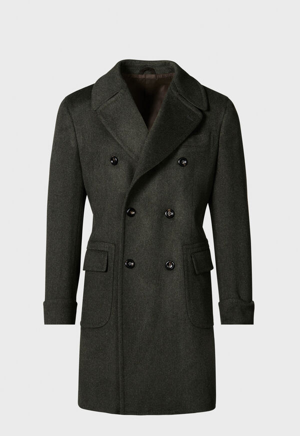 Paul Stuart Double Breasted Military Style Wool Olive | NZ_PAUL20599