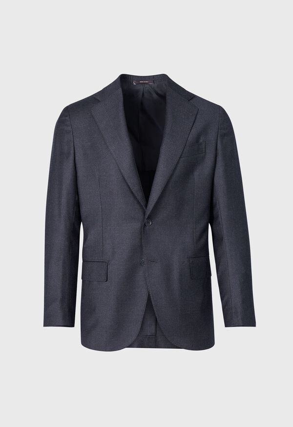 Paul Stuart Flannel Finish Mini Check Suit Grey | NZ_PAUL32268