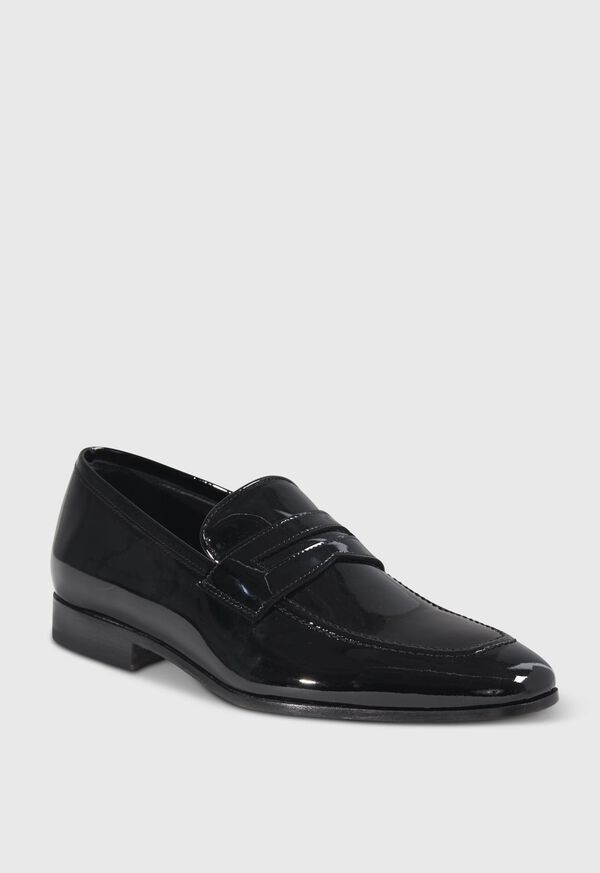 Paul Stuart Garrett Penny Moc Patent Black | NZ_PAUL43740