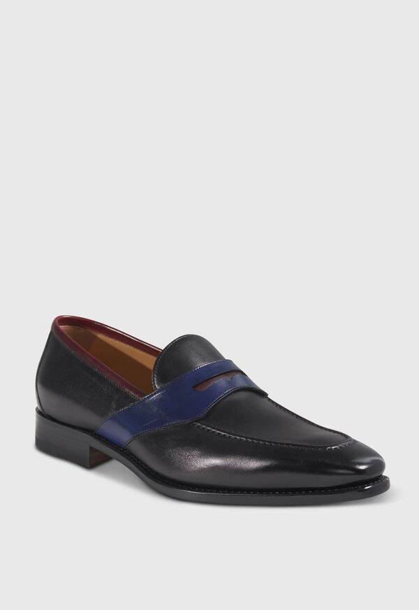 Paul Stuart Georgetown Leather Penny Black | NZ_PAUL69840